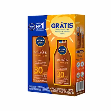 Protetor Solar Nivea Sun Protect & Bronze - FPS30 - Kit com 200ml + 100ml