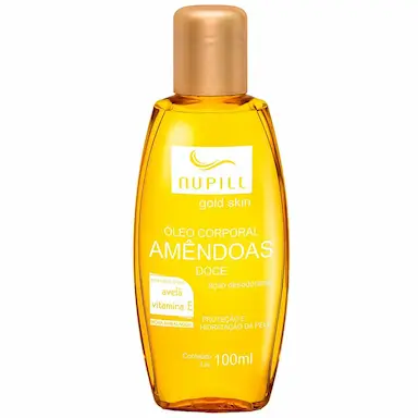 Óleo Corporal de Amêndoas Doce Nupill Gold Skin com 100ml