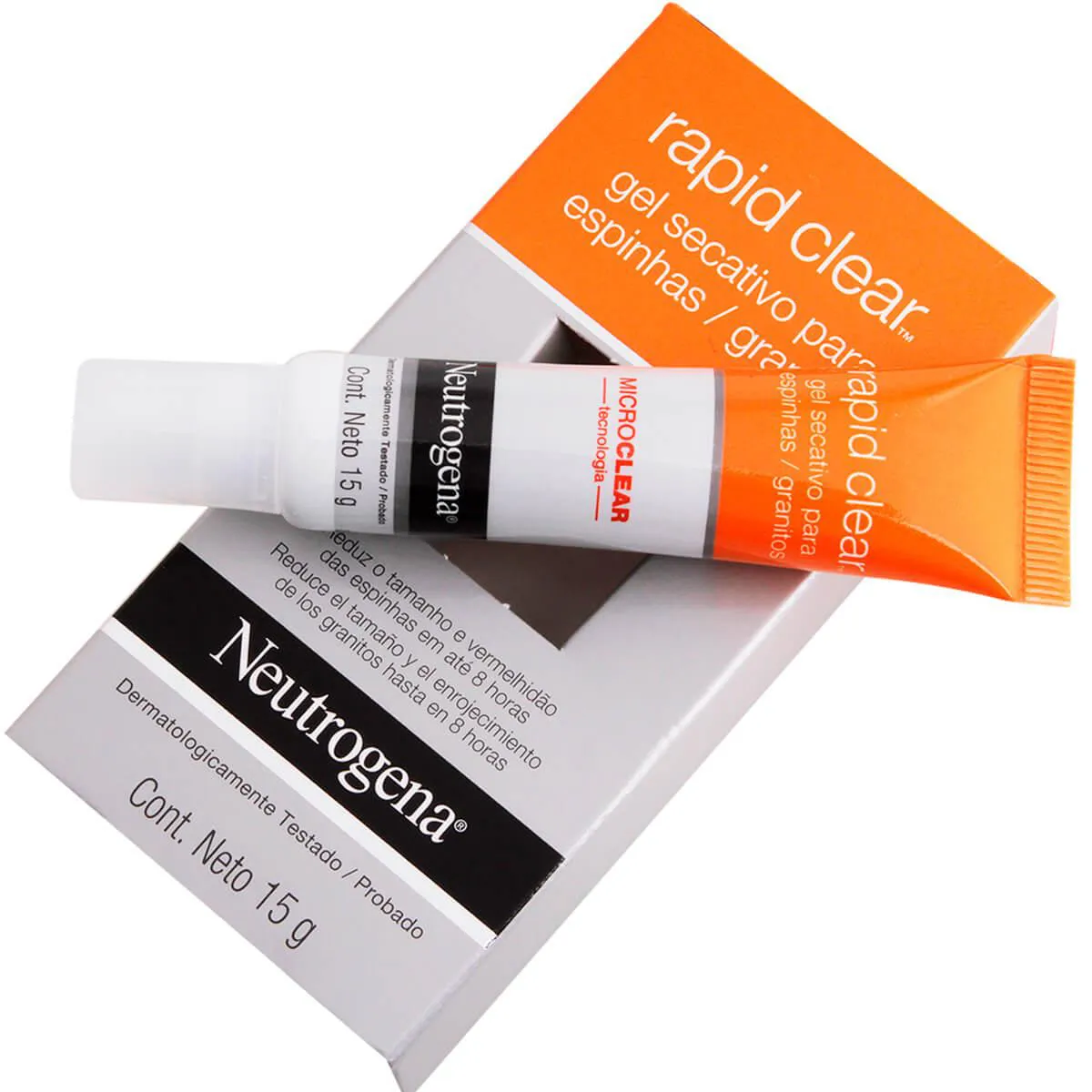 Gel Secativo de Espinhas Neutrogena Rapid Clear Facial Pele Acneica com 15ml