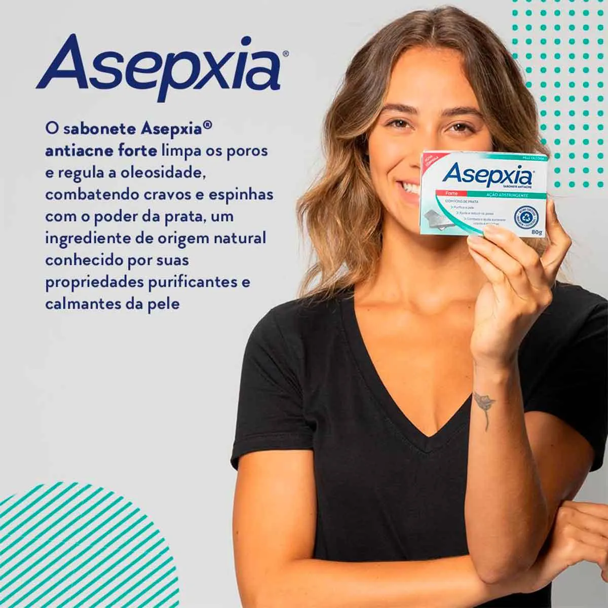 Sabonete em Barra Asepxia Forte Adstringente Pele Oleosa com 80g