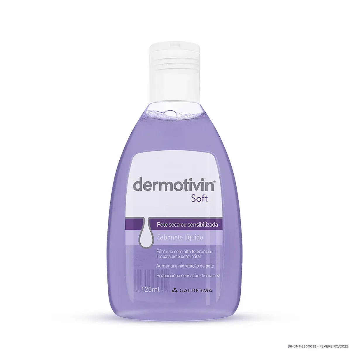 Sabonete Líquido Facial Dermotivin Soft Pele Seca ou Sensibilizada com 120ml