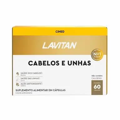 Polivitamínico Lavitan Cabelos e Unhas 60 cápsulas