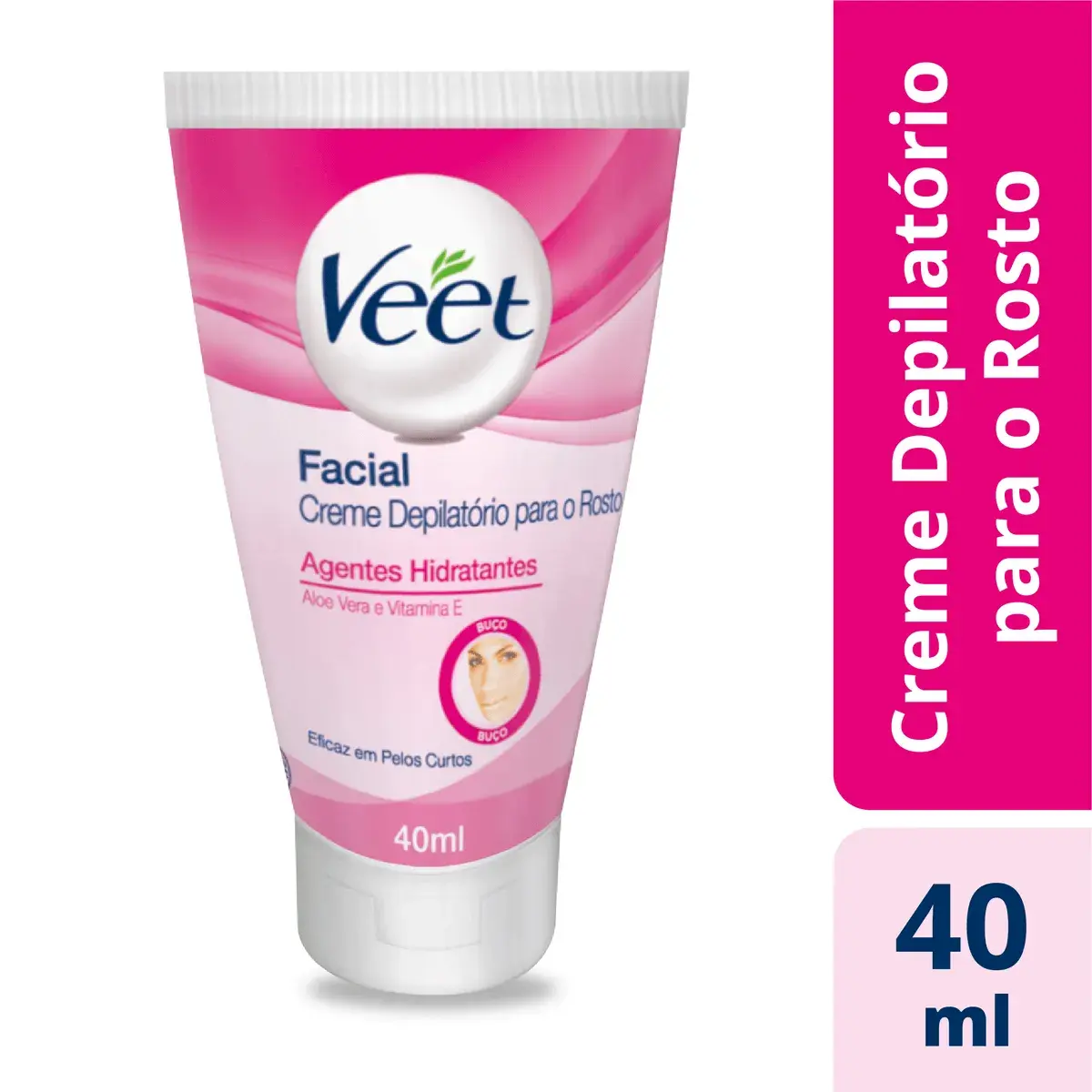 Creme Depilatório Facial Veet Facial Peles Delicadas com 40ml
