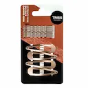 Kit Grampo Triss com 10 unidades + 4 Presilhas Tic Tac Douradas para cabelos
