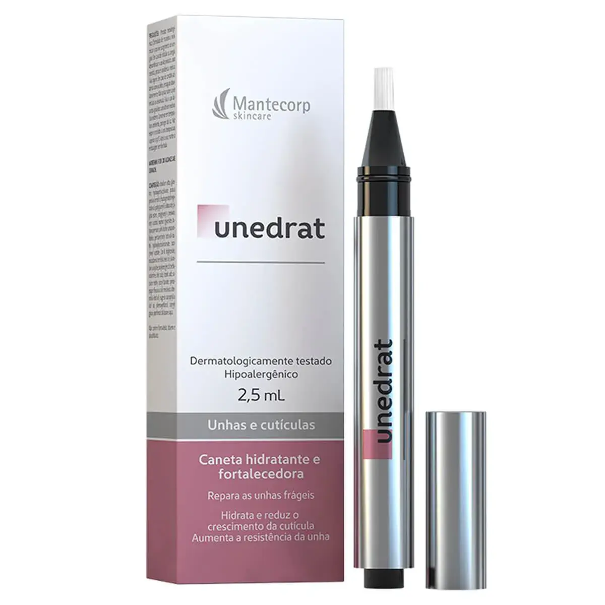 Caneta Hidratante e Fortalecedora Unedrat Mantecorp para Unhas e Cutículas com 2,5ml
