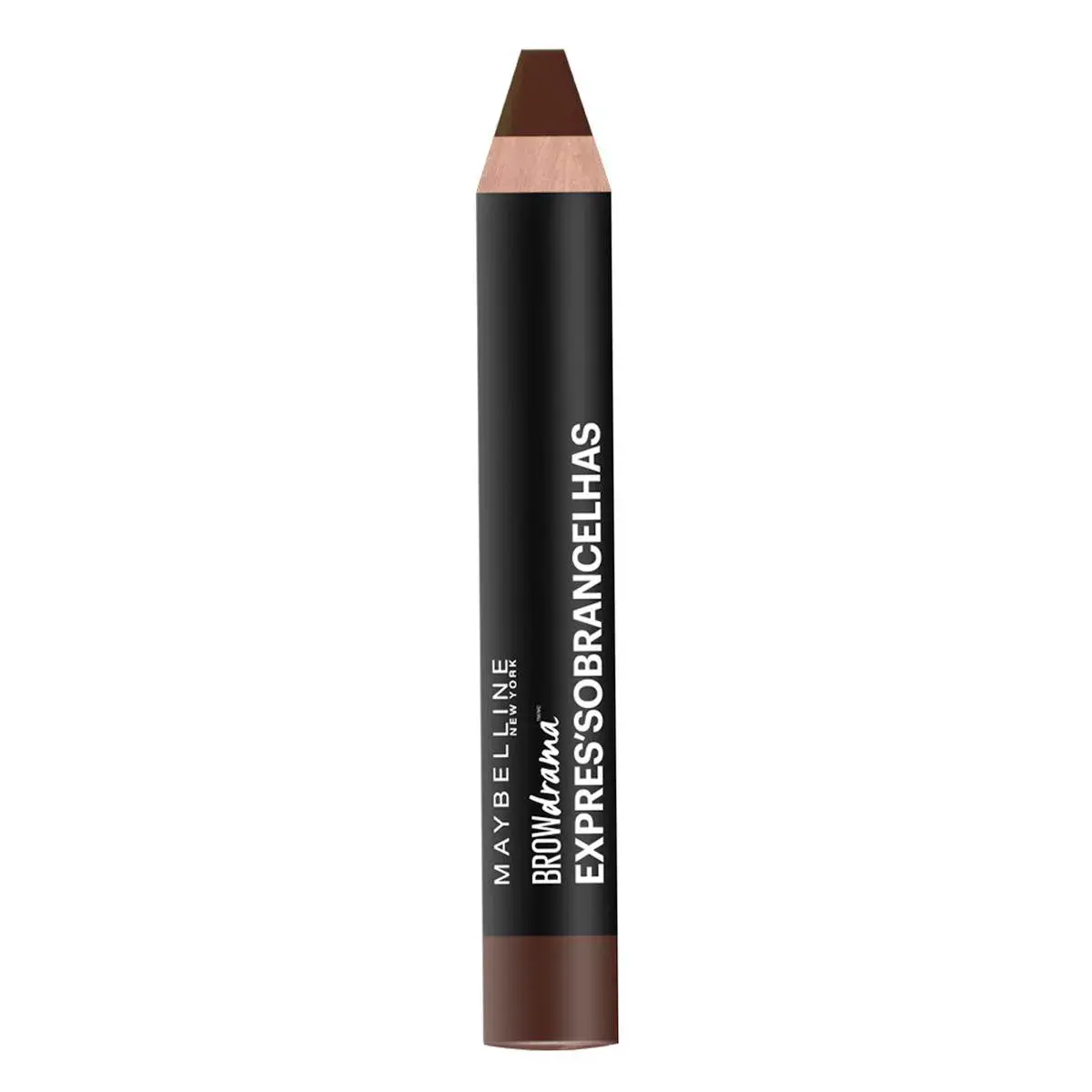 Lápis para Sobrancelha Maybelline Brow Drama Express Castanho Médio com 1 unidade