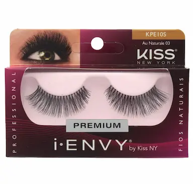 Cílios Postiços Kiss NY I-Envy Au Naturale 03 com 1 par
