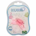 Chupeta Kuka Maiores de 6 meses Decorada Rosa com 1 unidade