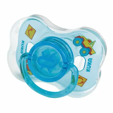 Chupeta Kuka Maiores de 6 meses Decorada Azul com 1 unidade