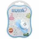 Chupeta Kuka Ortodôntica Plus Azul Decorada Fase 2 com 1 unidade