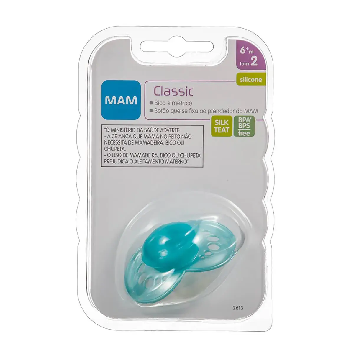 Chupeta MAM Classic Boys Tamanho 2 - maiores de 6 meses Cores Sortidas com 1 unidade
