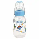 Mamadeira Kuka Natural Color Orto Cor Azul com Sistema Anticólica com 1 unidade