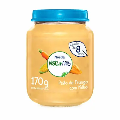 Papinha Nestlé Naturnes Sabor Creme Peito Frango com Milho com 170g