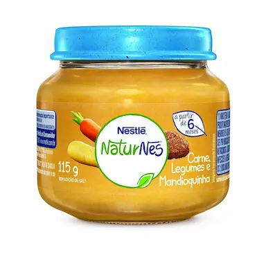 Papinha Nestlé Naturnes Sabor Carne, Legumes e Mandioquinha com 115g