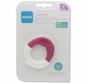 Mordedor para Bebê MAM Starter Rosa +2 meses com 1 unidade