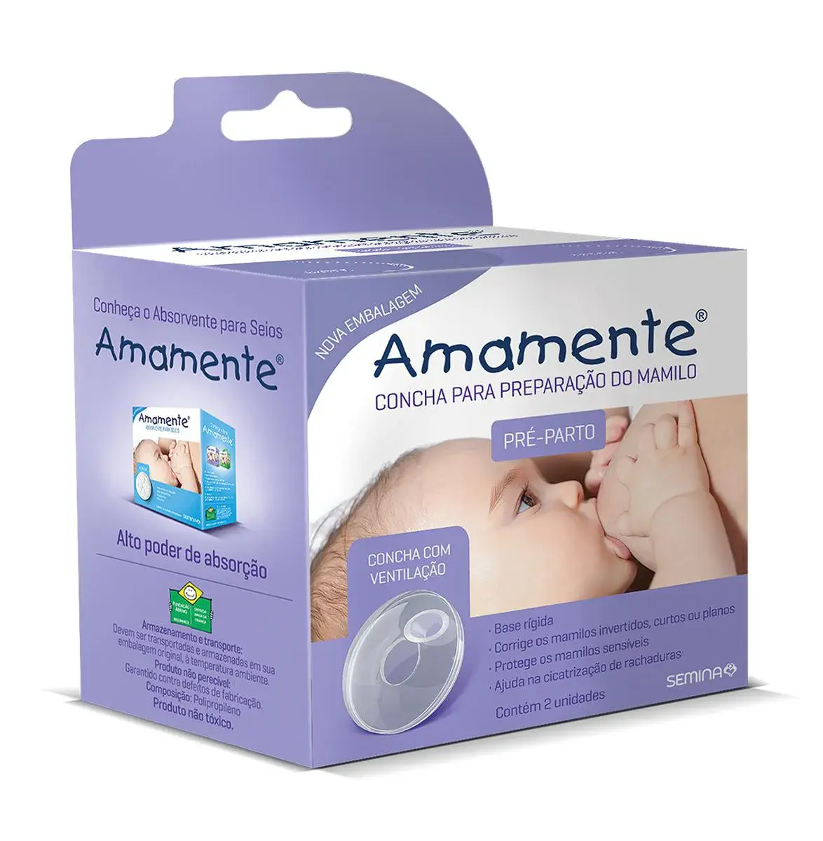 Concha para Preparação do Mamilo Amamente 2 unidades