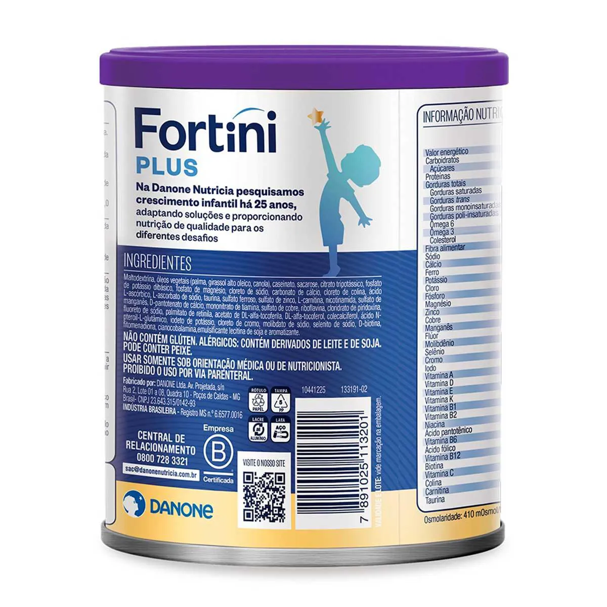 Suplemento Alimentar Infantil Fortini Plus Sabor Baunilha com 400g