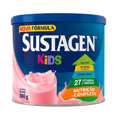 Sustagen Kids Morango Complemento Alimentar Infantil com 380g
