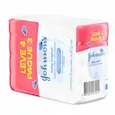 kit Sabonete Johnson's Baby Original Branco Cremoso com 4 unidades de 80g cada