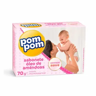 Sabonete em Barra Infantil Pom Pom Óleo de Amêndoas 70g