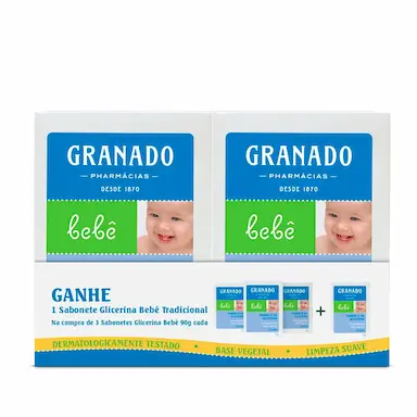 Kit Sabonete de Glicerina Infantil Granado Bebê Lavanda
