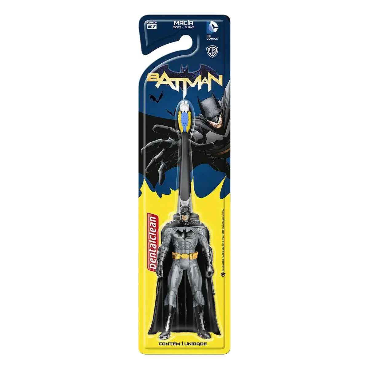 Escova Dental Infantil Dentalclean Batman 3D Macia
