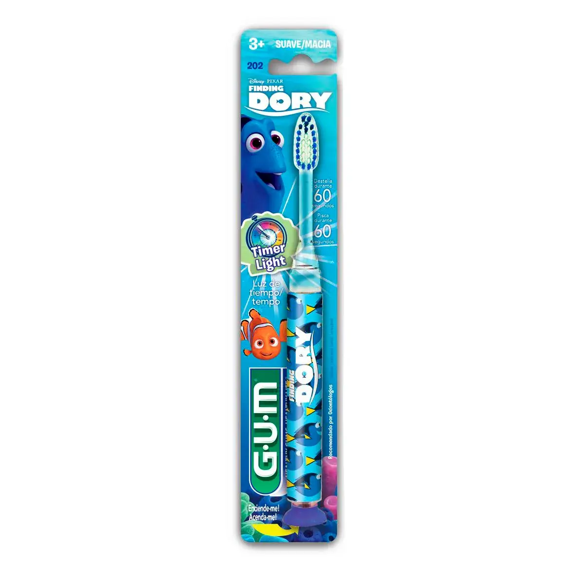 Escova Dental Infantil Gum Timer Disney Dory Light