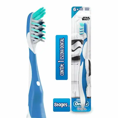 Escova de Dente Infantil Oral-B Stages N°4 Star Wars 6+ Anos Macia com 1 unidade