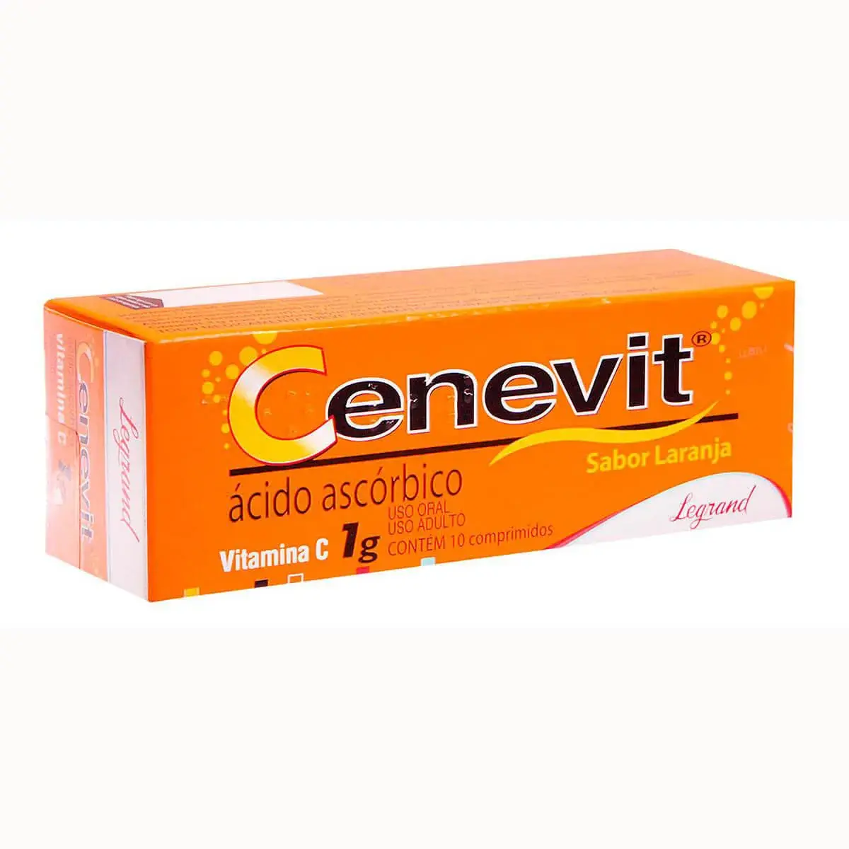 Vitamina C Cenevit 1g Laranja com 10 comprimidos