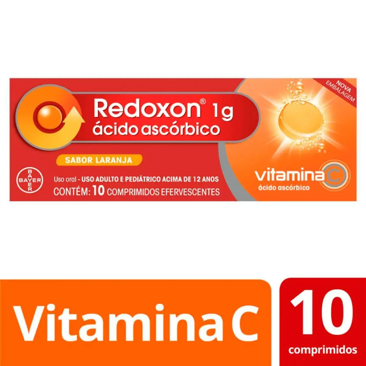 Vitamina C Redoxon 1g com 10 comprimidos efervescentes