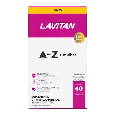Suplemento Vitamínico Lavitan A-Z Mulher 60 Comprimidos