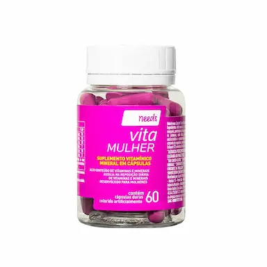 Suplemento Vitamínico e Mineral Needs Vita Mulher com 60 cápsulas