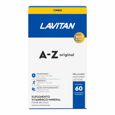 Suplemento Vitamínico-Mineral Lavitan A-Z Original - 60 Comprimidos