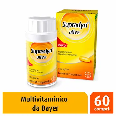 Suplemento Vitamínico Mineral Supradyn Ativa com 60 comprimidos