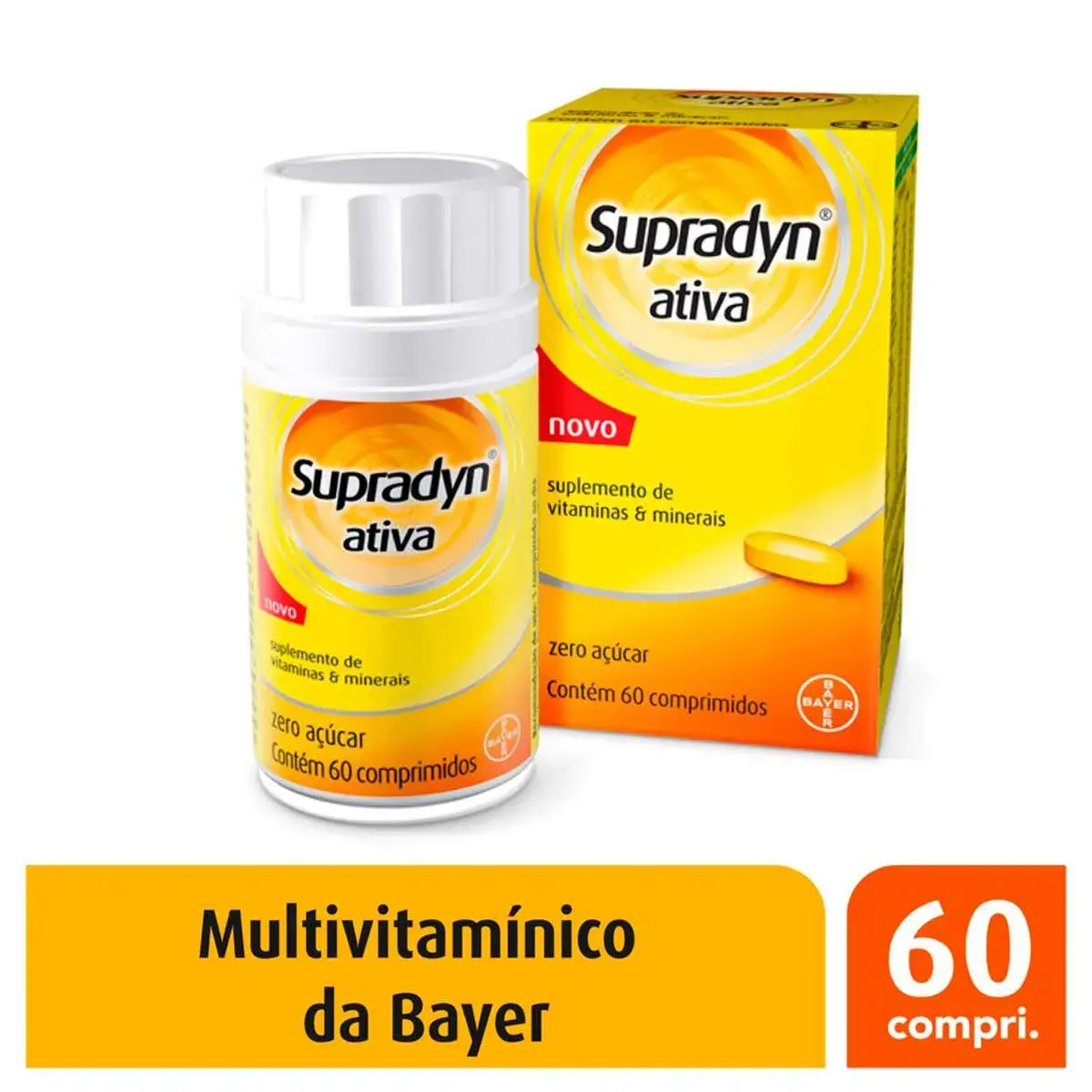 Suplemento Vitamínico Mineral Supradyn Ativa com 60 comprimidos