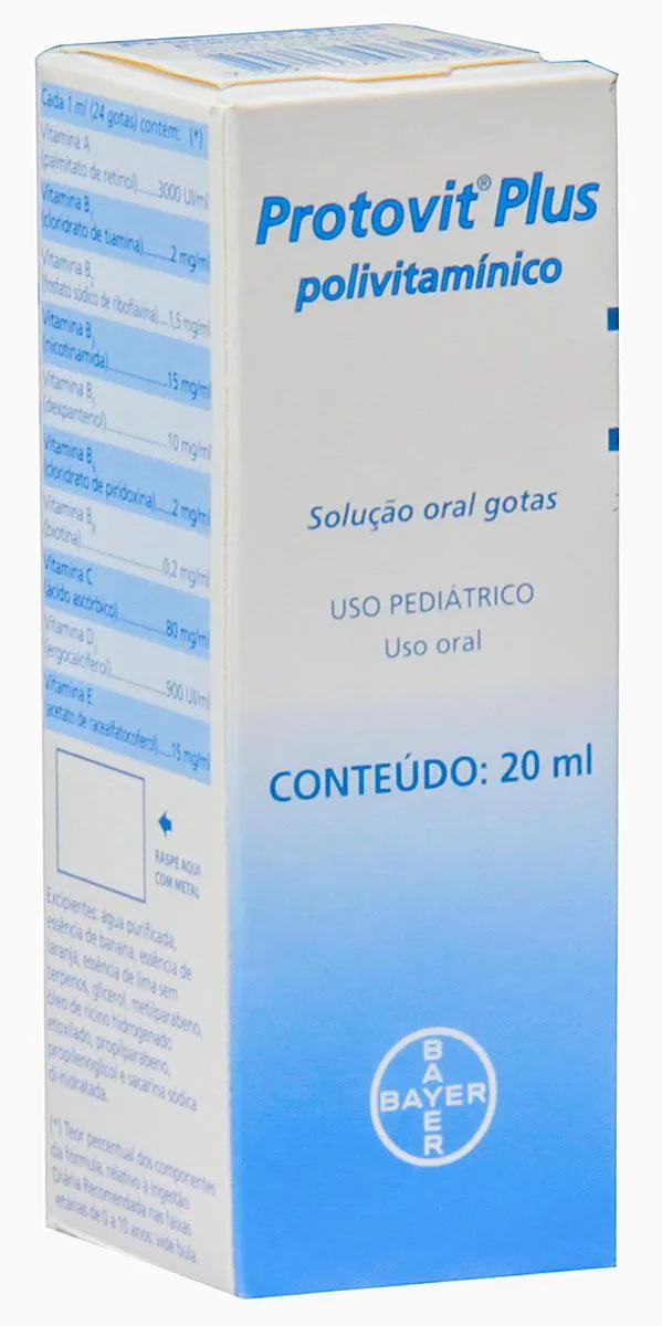Complexo Vitamínico Protovit Plus Solução Oral em Gotas com 20ml