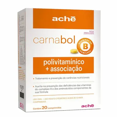Polivitamínico Carnabol com 20 comprimidos