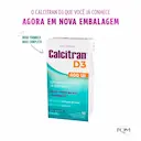 Suplemento Vitamínico de Cálcio e Vitamina D 400UI Calcitran D3 60 comprimidos