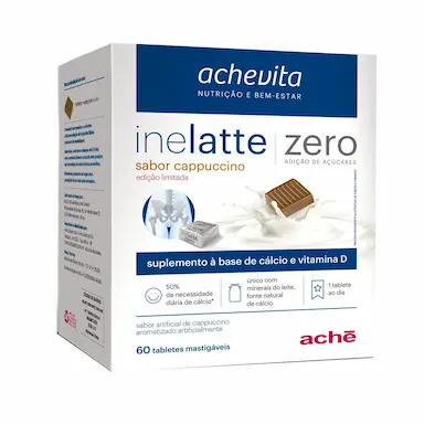Suplemento Alimentar Inelatte Zero Sabor Cappuccino com 60 tabletes