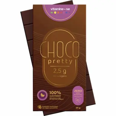 Barra de Chocolate com Colágeno Choco Pretty Vitamine-se 25g