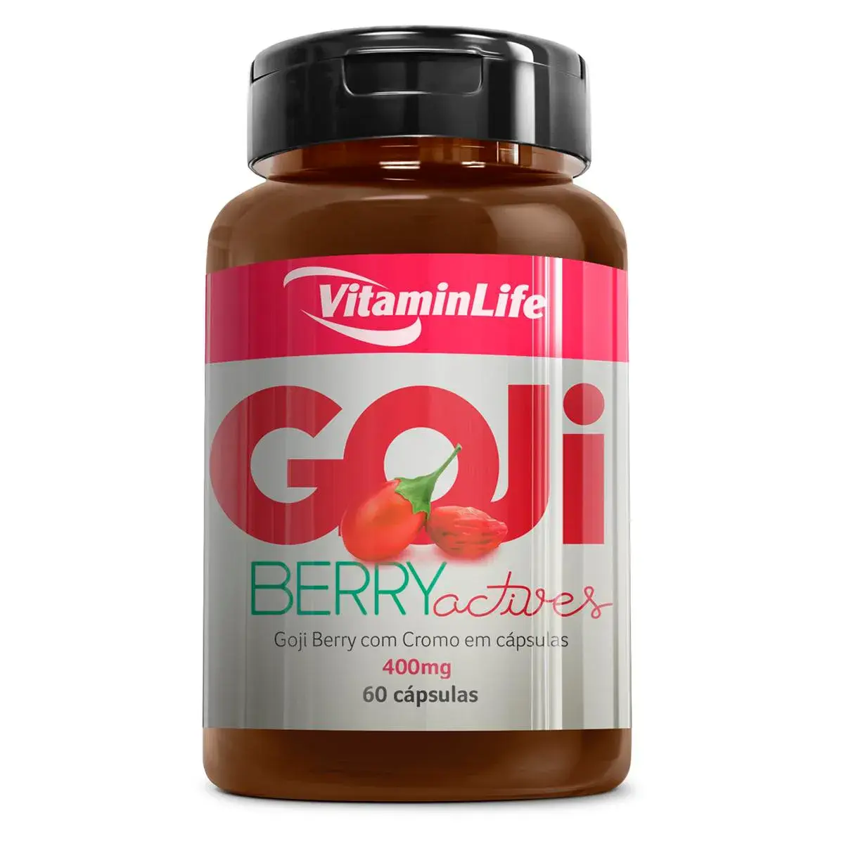 Suplemento Vitamínico Mineral Goji Berry Actives VitaminLife 400mg com 60 cápsulas