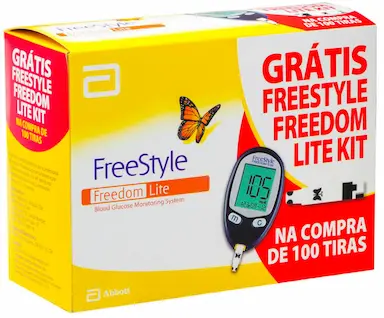 Kit Abbott com 1 Aparelho FreeStyle Lite + 2 caixas com 50 tiras