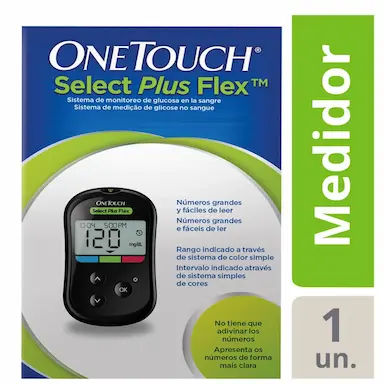 Medidor de Glicemia OneTouch Select Plus Flex com 1 unidade