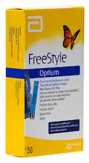 Tiras para Teste de Glicemia Freestyle Optium 50 Unidades