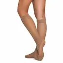 Meia Feminina Kendall Média Compressão 3/4 Cor Bege Tamanho M com 1 par