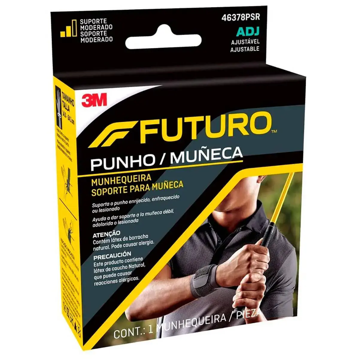 Munhequeira 3M Futuro Bilateral Tamanho Ajustável Cor Preto