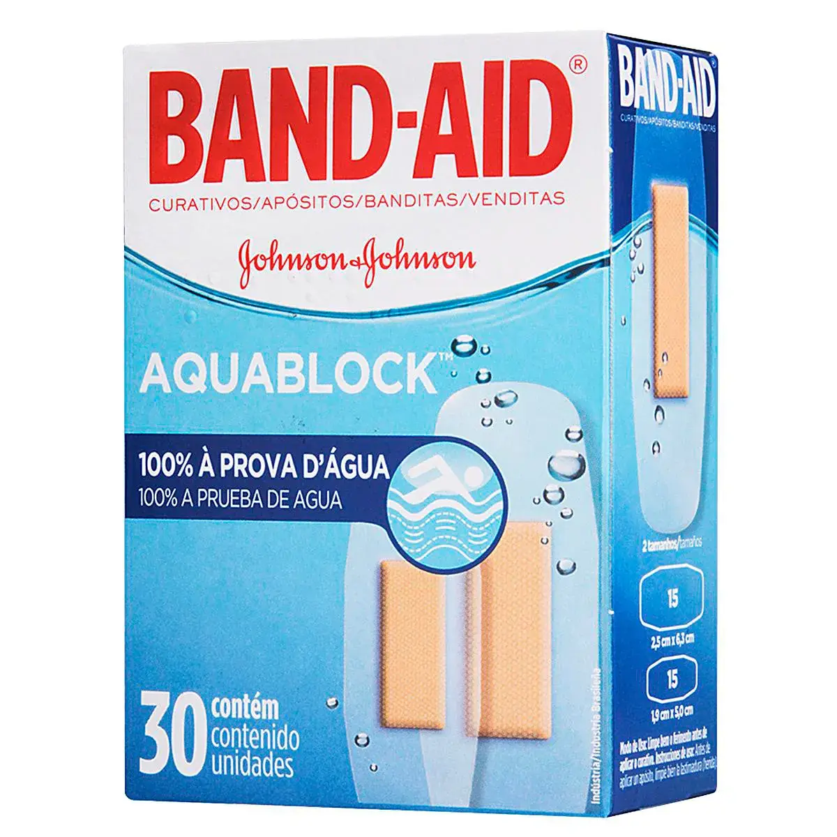 Band-Aid Curativos À Prova D'água com 30 unidades