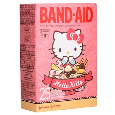 Band-Aid Curativos Hello Kitty com 25 unidades