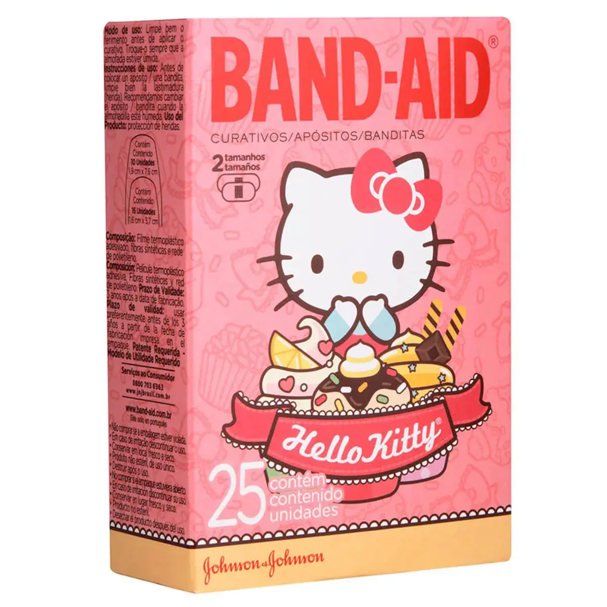 Band-Aid Curativos Hello Kitty com 25 unidades