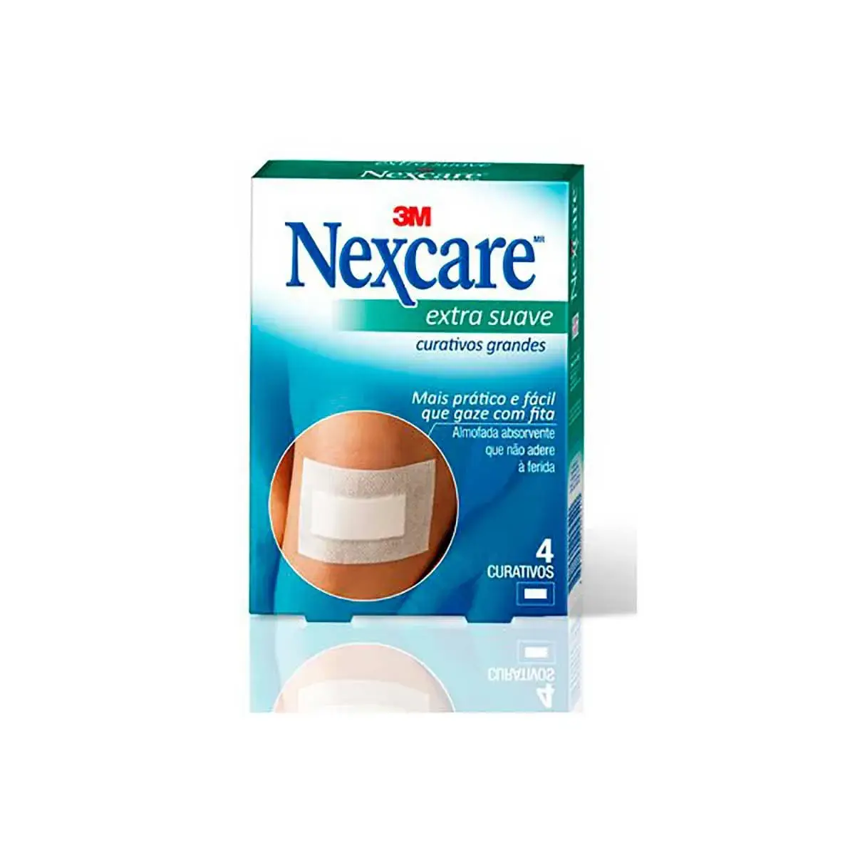Curativo Nexcare Extra Suave Tamanho Grande com 4 Unidades